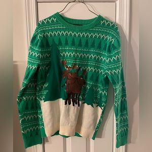 Alex Stevens Moose Green Ugly Sweater